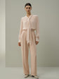 Blush Tie-Neck Blouse